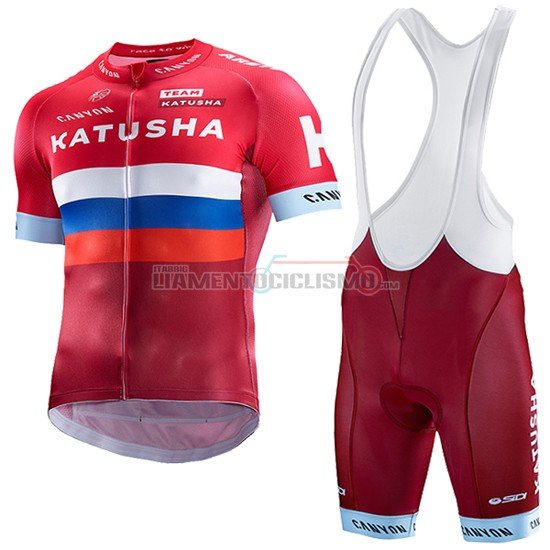 Abbigliamento Ciclismo Katusha 2017 rosso e bianco